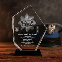 Personalizowana odznaka policyjna w podziękowniu za służbę - Studio3D