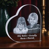 Kryształowe serce, Statuetka personalizowana dla Babci i Dziadka
